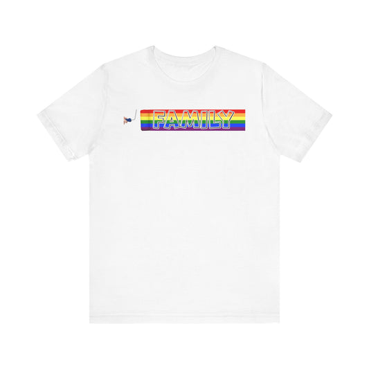 Pride Family Tee - Unisex Jersey Short Sleeve T-Shirt, LGBTQ Support Shirt, Rainbow Pride Apparel, Family Celebration Tee, Gift for Allies