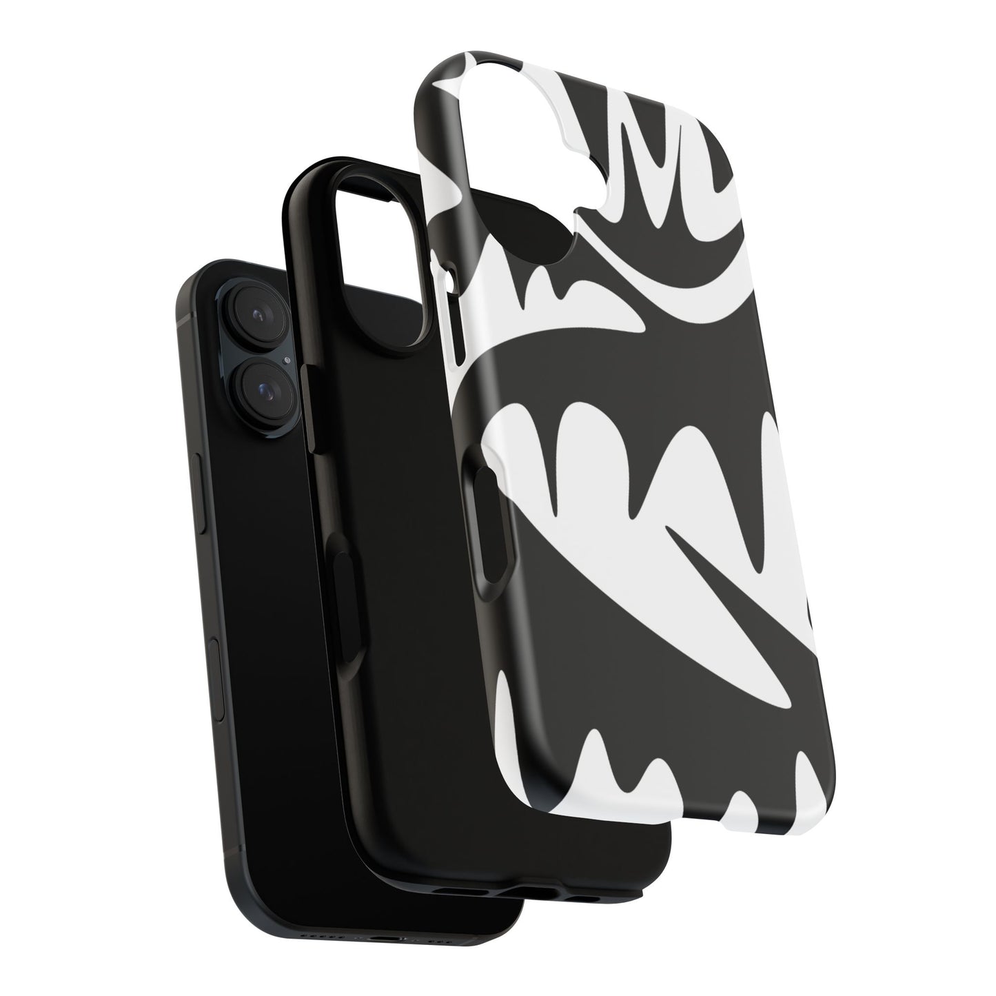Tough Cases: Bold Black & White Monster Design Phone Case for Trendsetters