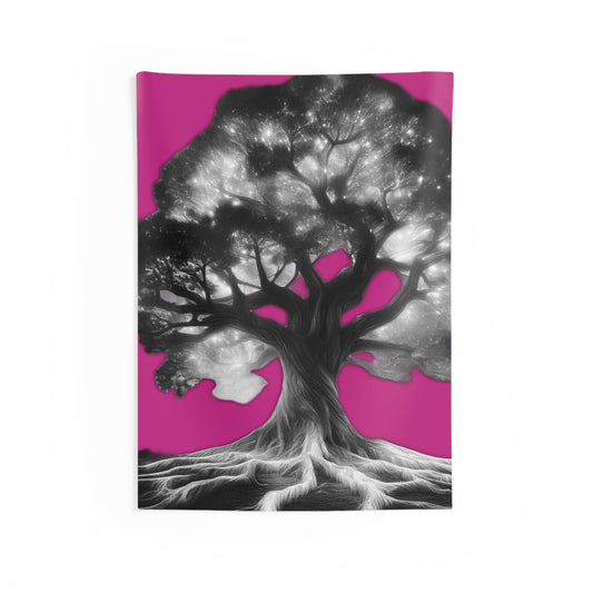 Celestial Tree Indoor Wall Tapestry - Vibrant Cosmic Decor for Home