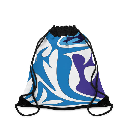 Vibrant Abstract Art Drawstring Bag - Stylish and Functional for Day Trips & Gym
