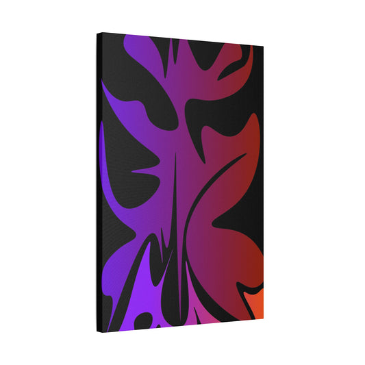Abstract Satin Canvas Art Print - Colorful Floral Design for Home Decor