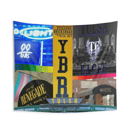 Tulsa LGBT Bars/of yesterday Indoor Wall Tapestries for Home Decor, Colorful Art Piece, Bohemian Decor, Wall Hanging for Living Room, Unique Gift Idea
