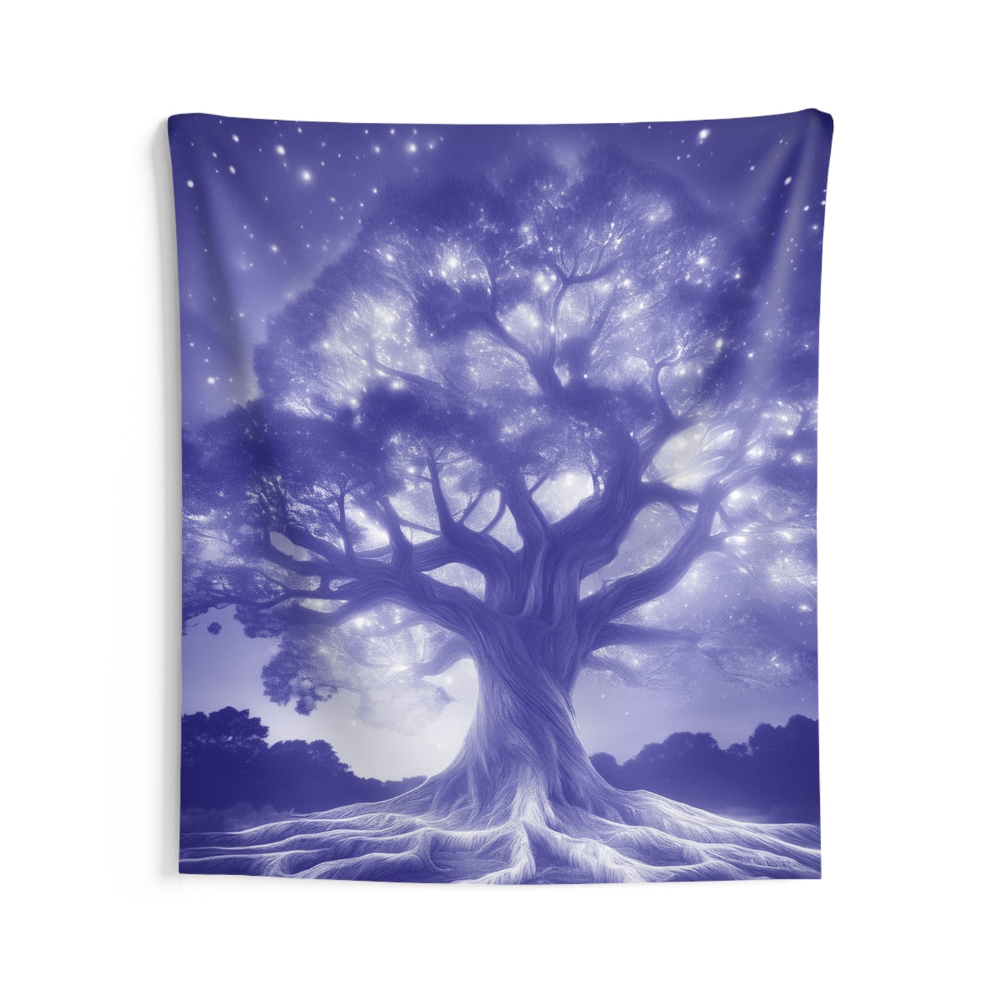 Majestic Tree Glow Indoor Wall Tapestry - Dreamy Home Décor for Nature Lovers