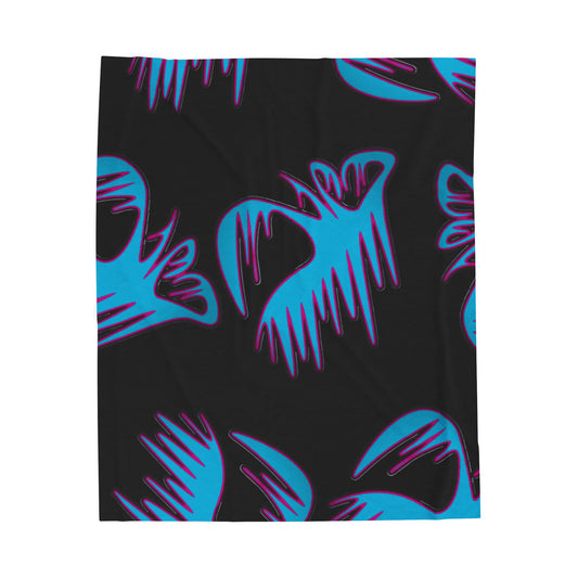 Vibrant Abstract Velveteen Plush Blanket - Cozy Home Decor for Modern Vibes