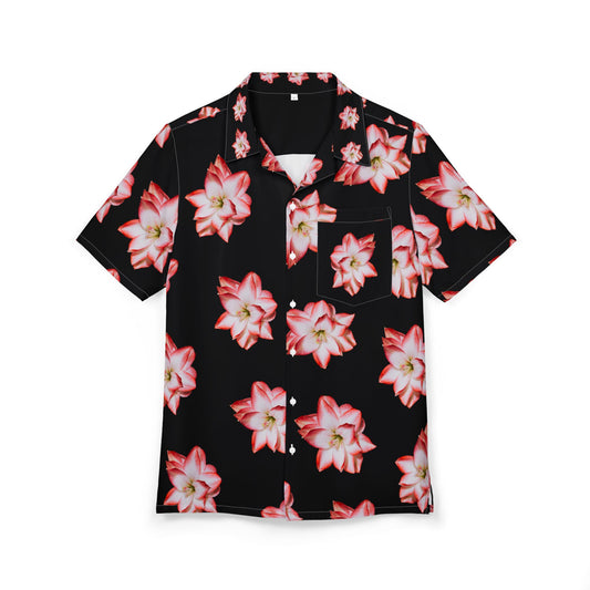 Tropical Floral Unisex Hawaiian Button-Down Shirt - Perfect for Summer Getaways