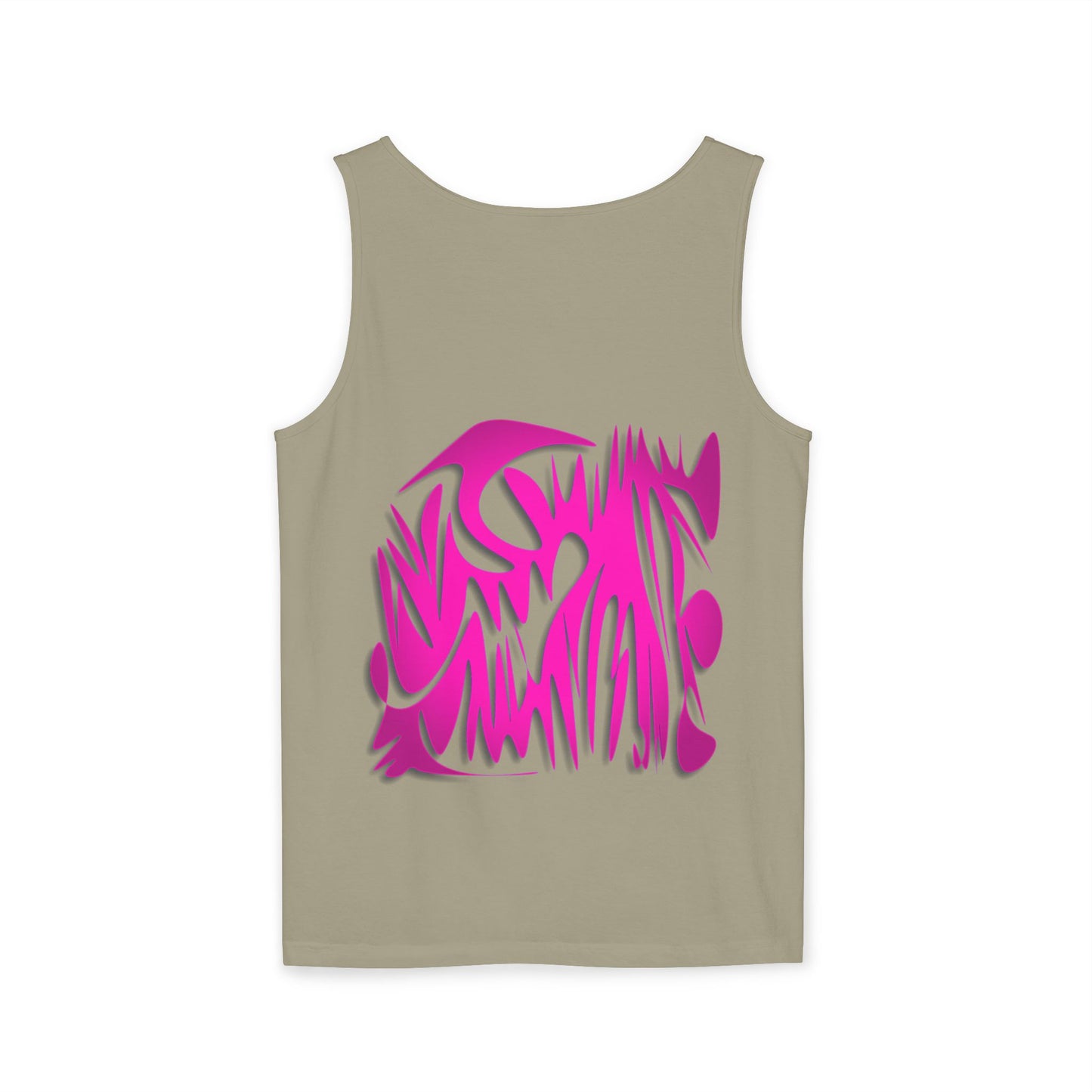 Vibrant Unisex Garment-Dyed Tank Top with Abstract Design