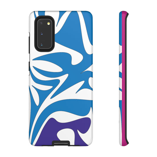 Stylish Tough Phone Case - Blue Abstract Design