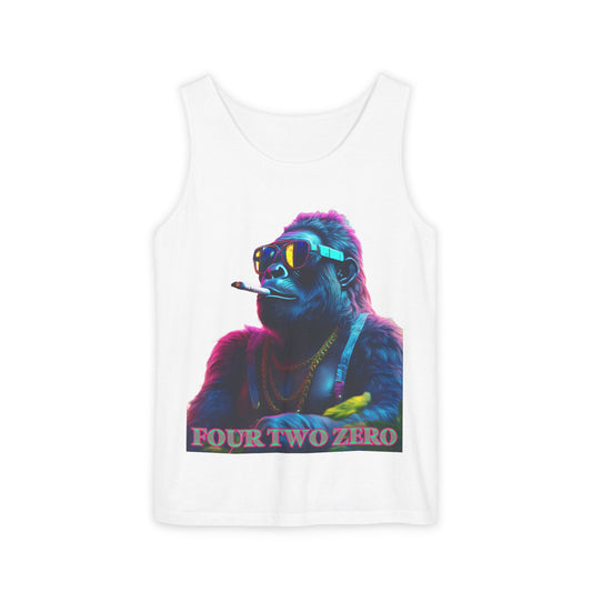Four Two Zero Gorilla Tank Top - Unisex Garment-Dyed Summer Wear