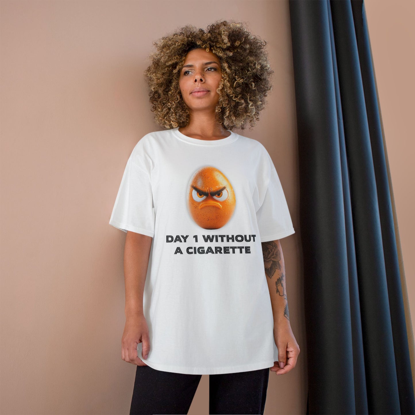 Quit Smoking Egg T-Shirt, Humor Tee, Quit Smoking Shirt, Gift for Smokers, Motivational Apparel, Fun Graphic Tee