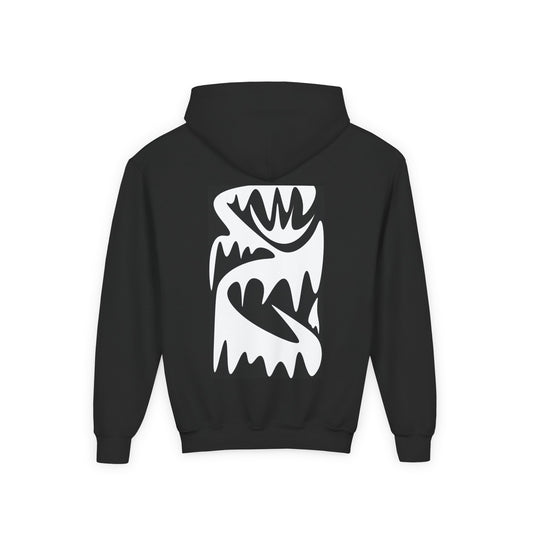 Youth Heavy Blend Hooded Sweatshirt with Bold Wave Design