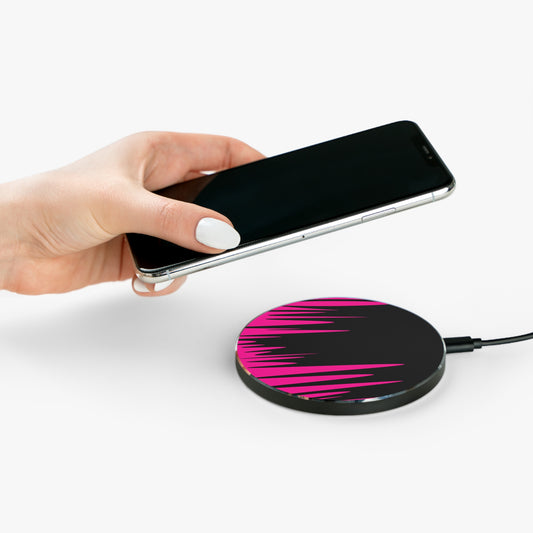 Fast Wireless Charger with Vibrant Pink Design