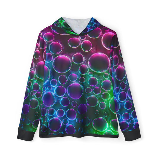 Men's Bubble Design Sports Hoodie - Colorful Warmup Pullover for Active Lifestyle