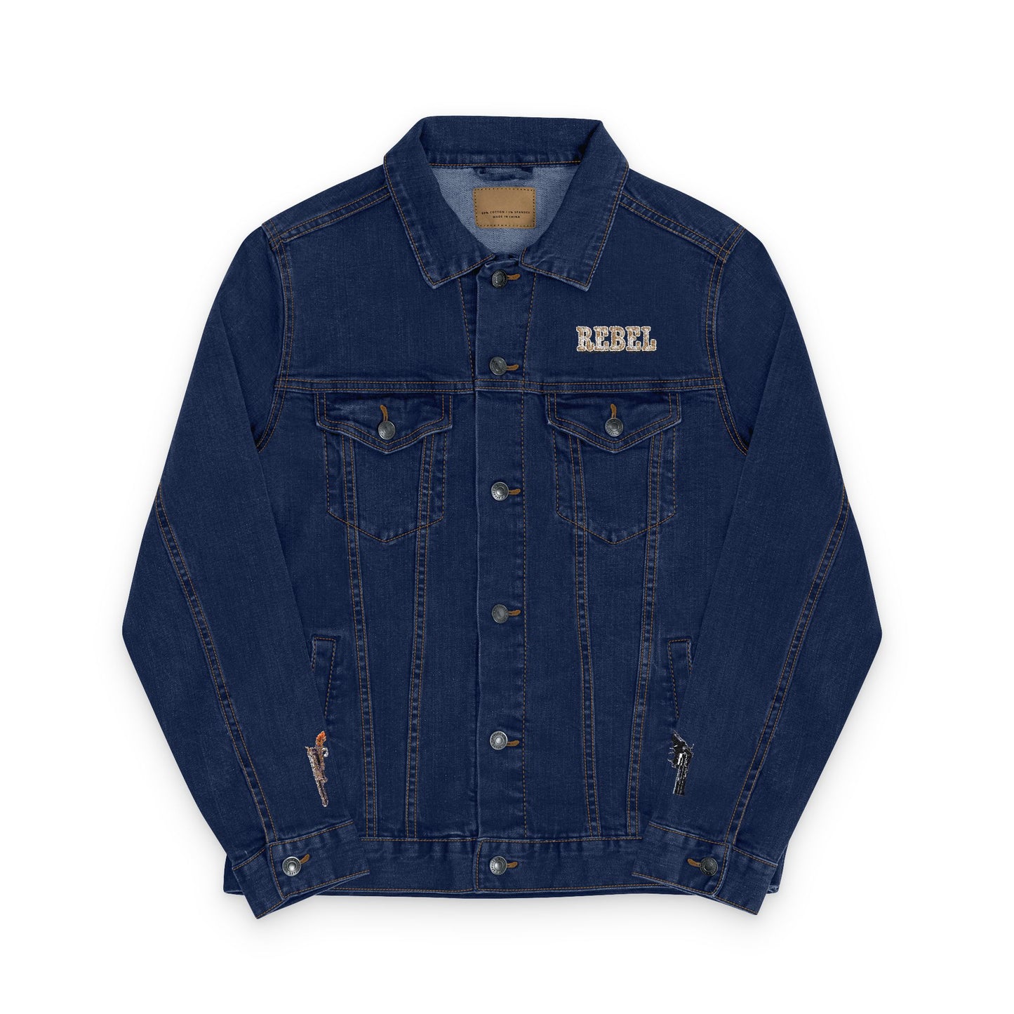 Embroidered Denim Jacket - Rebel Armor Design