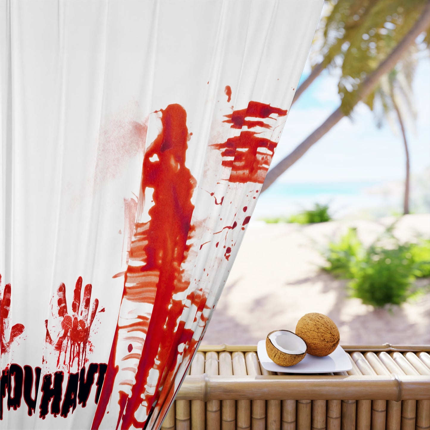 Gory Statement Window Curtains, Scary Home Decor, Halloween Decorations, Horror Vibes, Unique Gift Idea