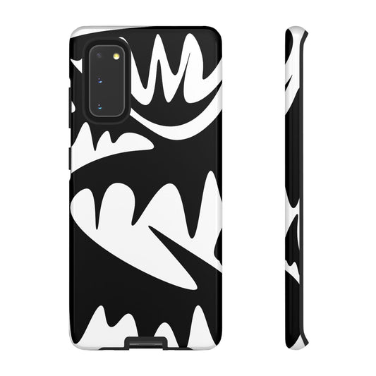 Tough Cases: Bold Black & White Monster Design Phone Case for Trendsetters