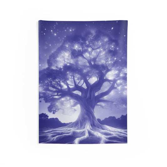 Majestic Tree Glow Indoor Wall Tapestry - Dreamy Home Décor for Nature Lovers
