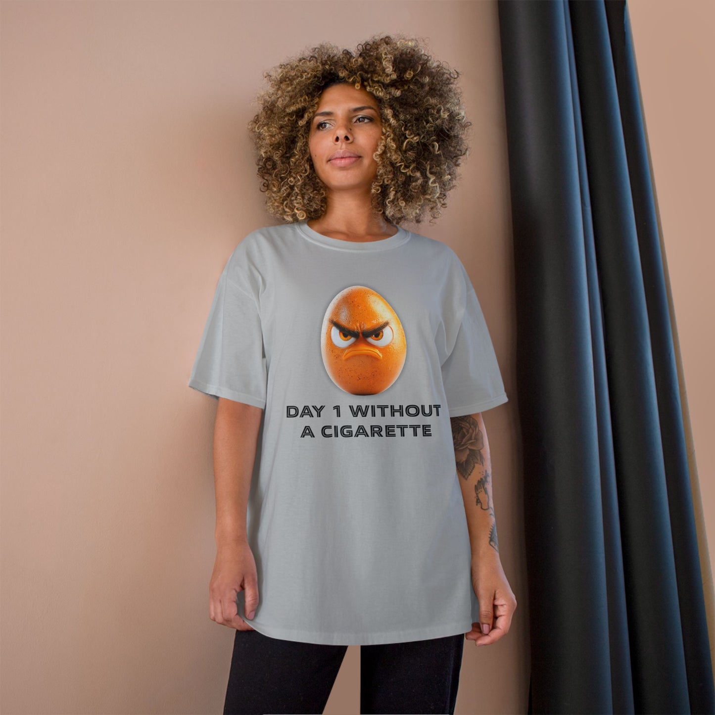 Quit Smoking Egg T-Shirt, Humor Tee, Quit Smoking Shirt, Gift for Smokers, Motivational Apparel, Fun Graphic Tee