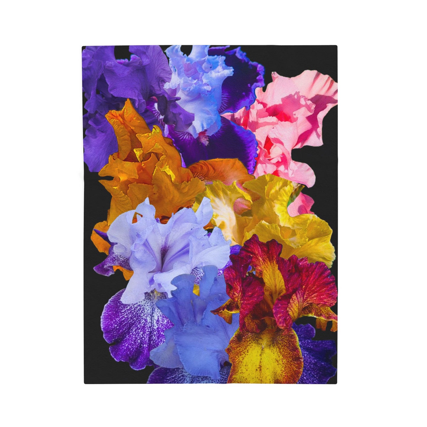 Vibrant Floral Velveteen Plush Blanket - Cozy Comfort for Home Decor