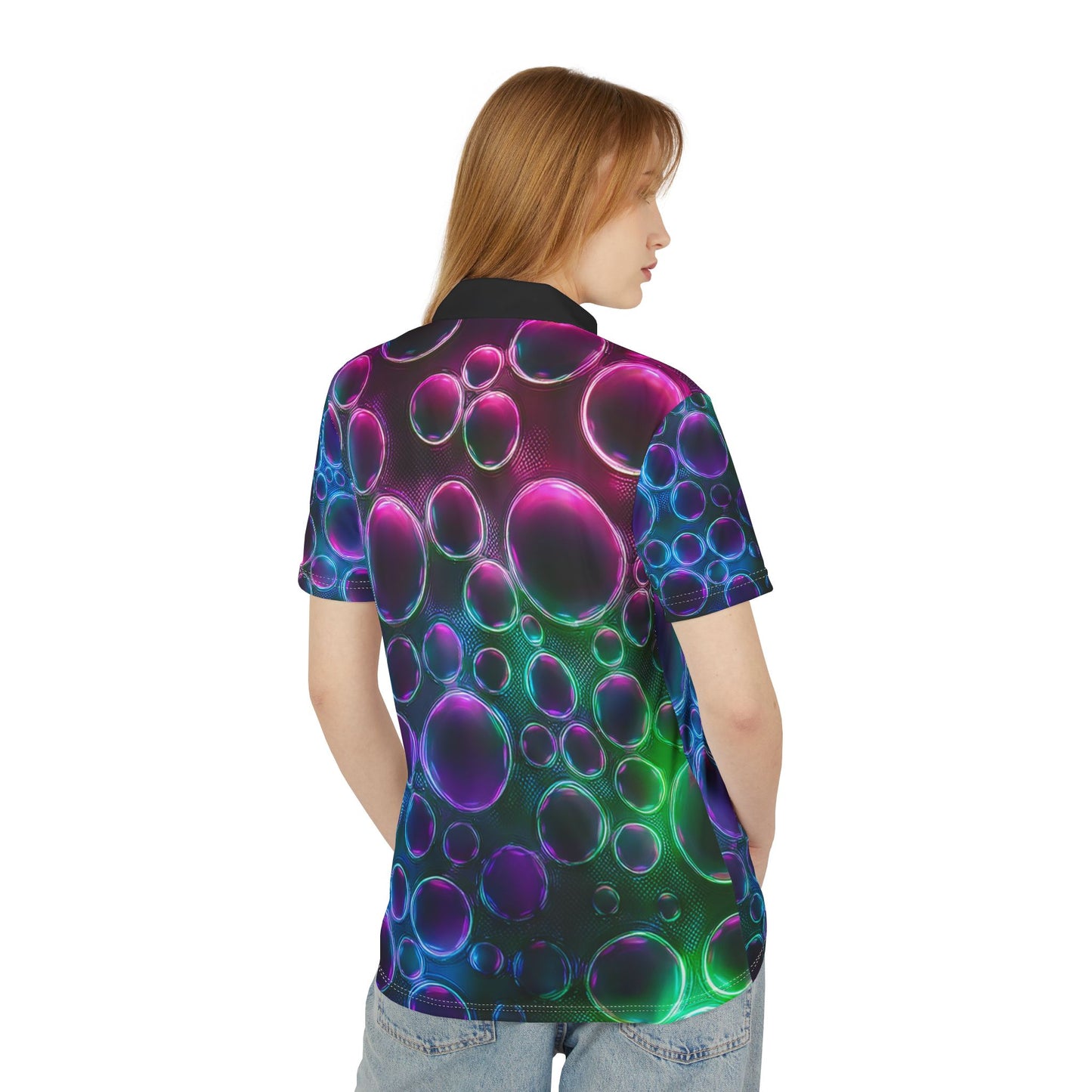 Colorful Bubble Print Unisex Polo Shirt - Perfect for Everyday Style and Celebrations
