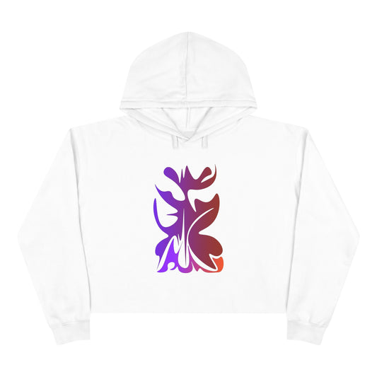 Hand Drawn Summer Crop Hoodie