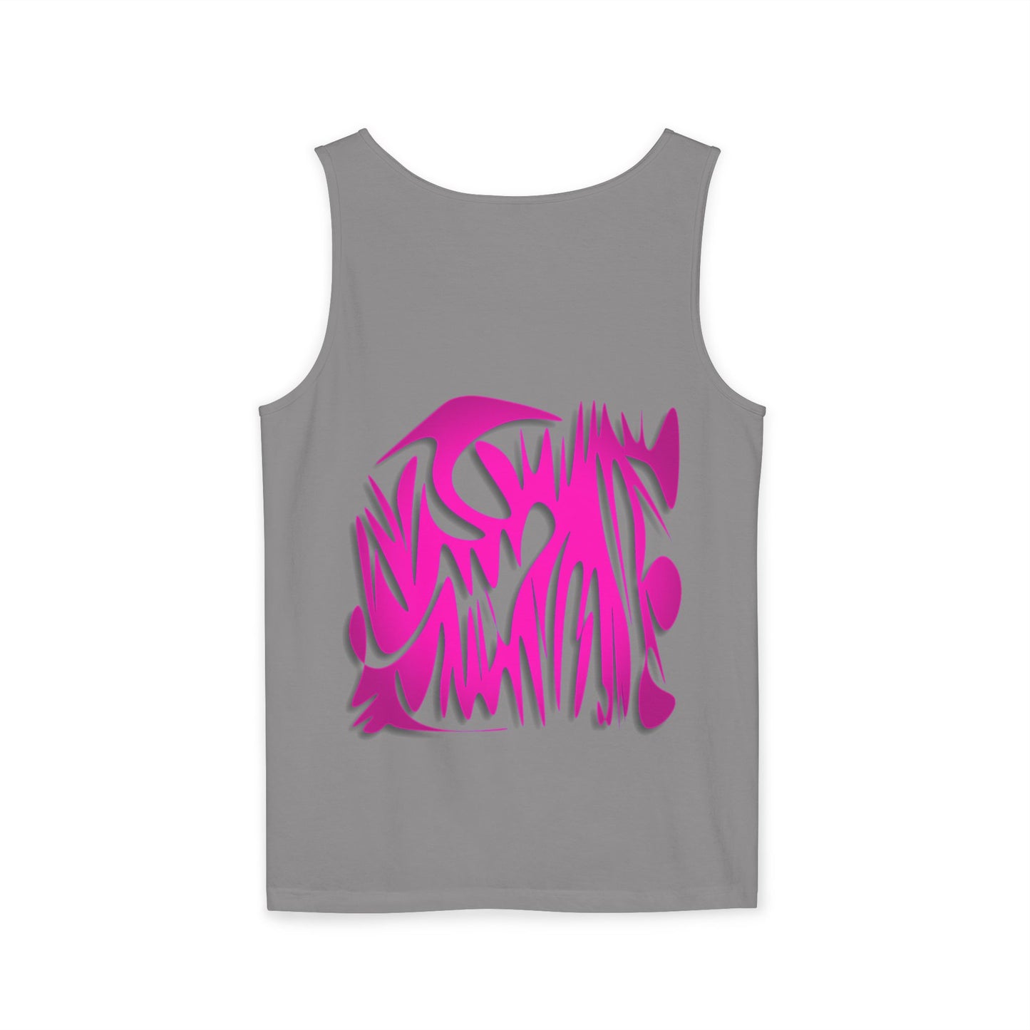 Vibrant Unisex Garment-Dyed Tank Top with Abstract Design