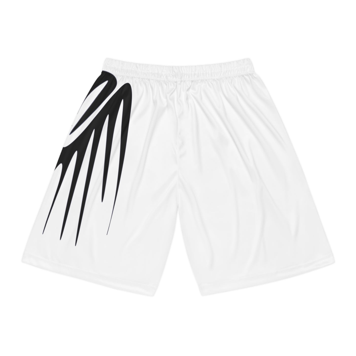 Men's Basketball Shorts with Wing Design - Athletic White Gym Wear