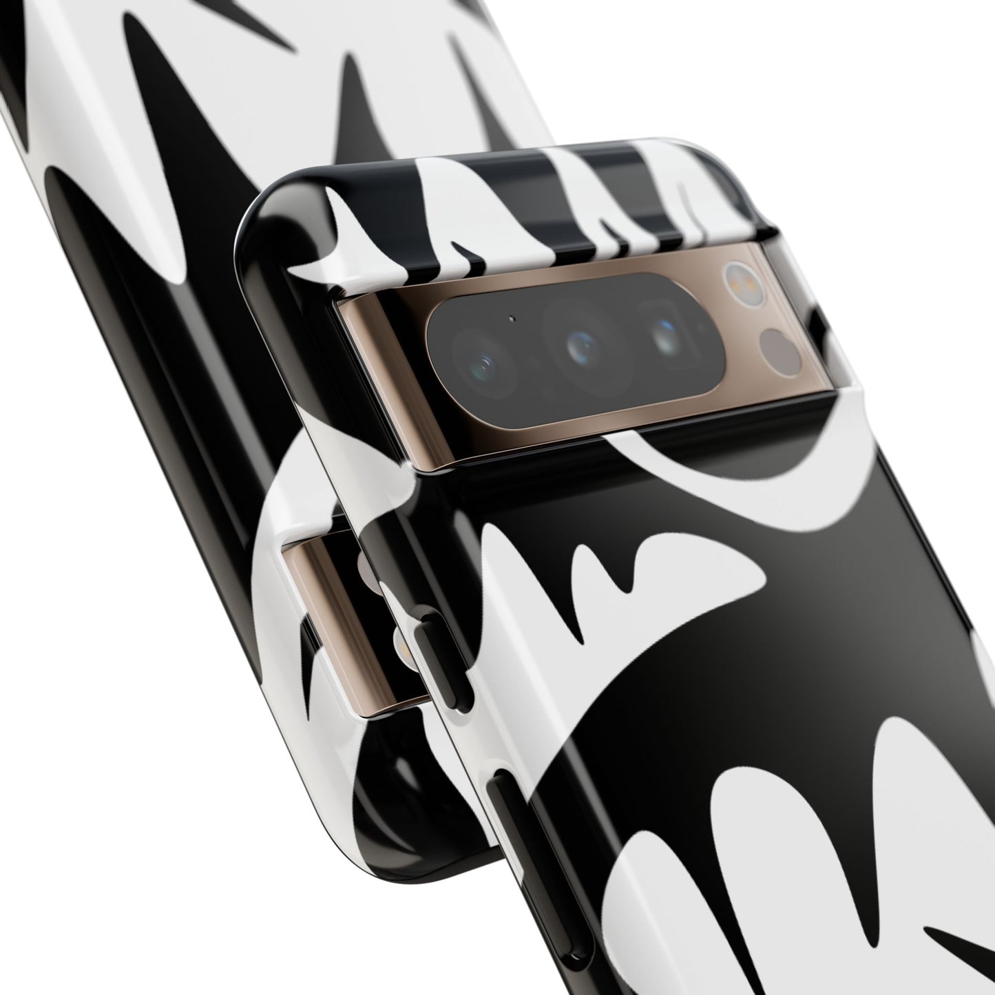 Tough Cases: Bold Black & White Monster Design Phone Case for Trendsetters