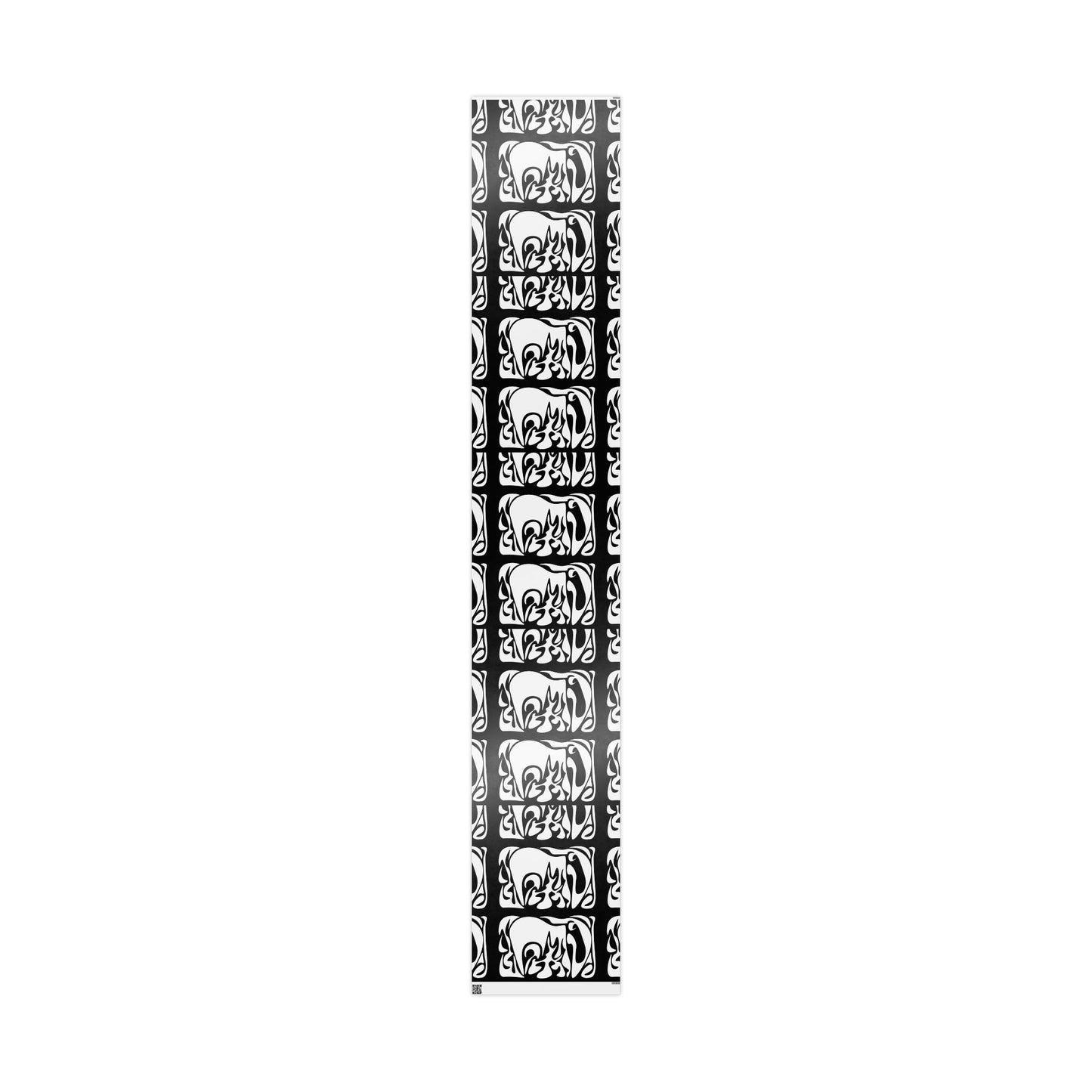 Modern Abstract Wrapping Paper Roll - Unique Black & White Design for Gifts and Celebrations