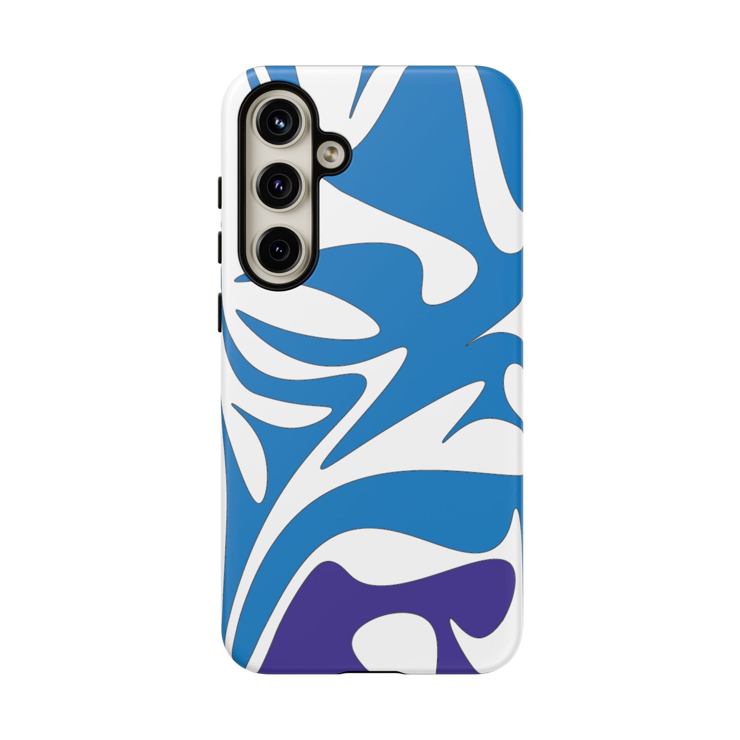 Stylish Tough Phone Case - Blue Abstract Design
