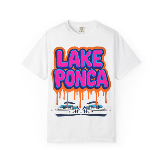 Unisex Garment-Dyed T-shirt: LAKE PONCA VIBES