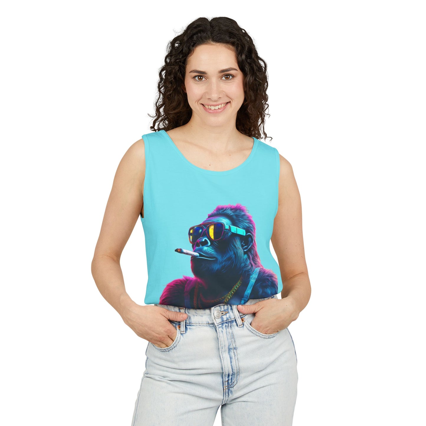 Four Two Zero Gorilla Tank Top - Unisex Garment-Dyed Summer Wear