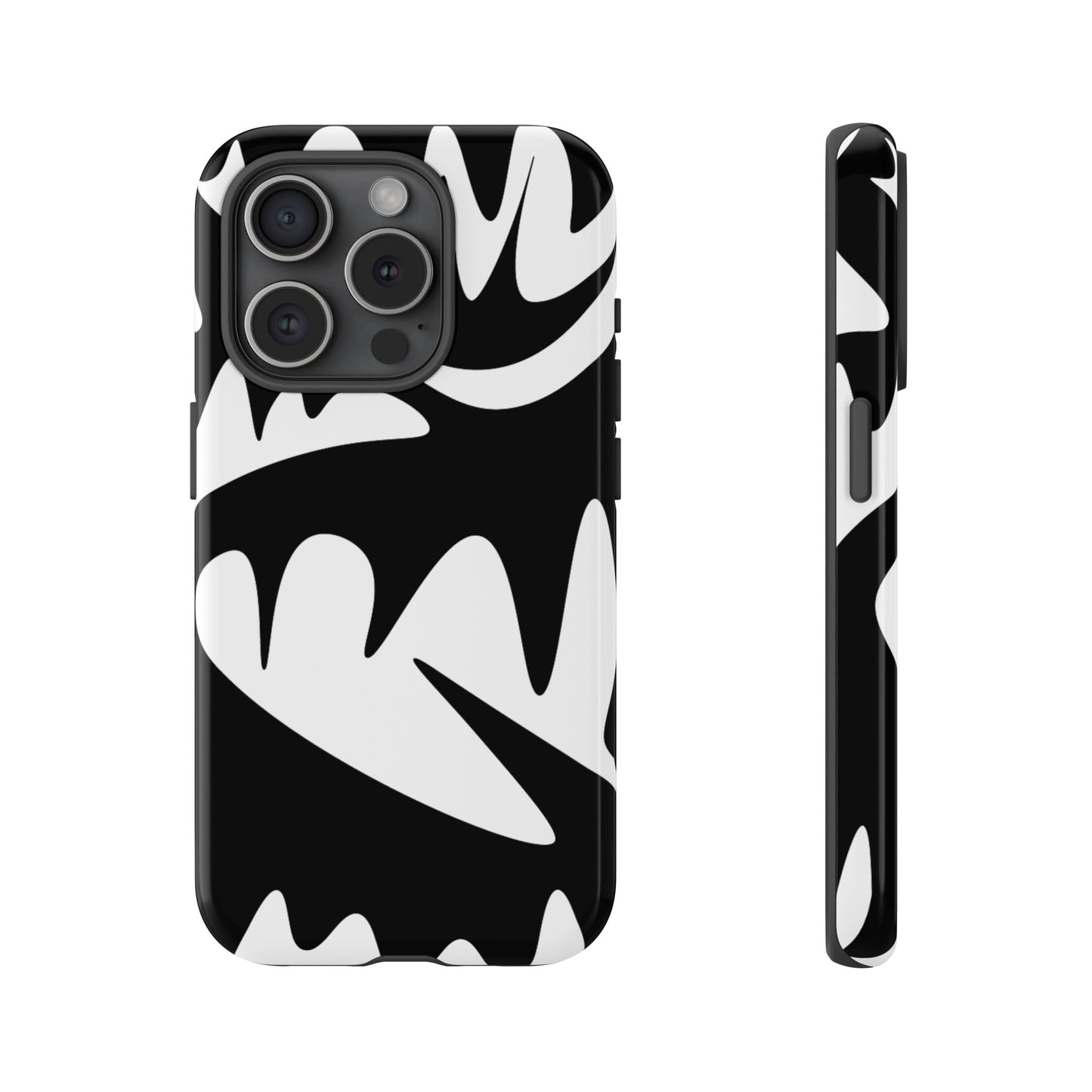 Tough Cases: Bold Black & White Monster Design Phone Case for Trendsetters