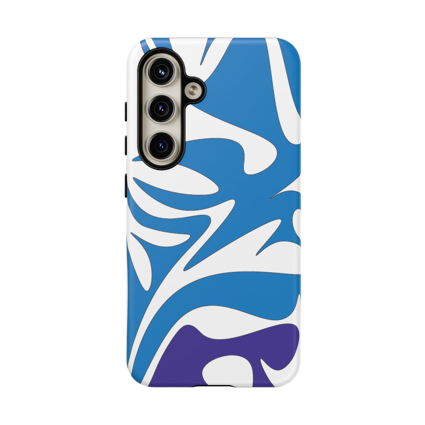 Stylish Tough Phone Case - Blue Abstract Design