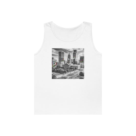 Tulsa Pride Skyline Unisex Tank Top, Graphic Apparel, Summer Wear, Casual Clothing, Gift for City Lovers