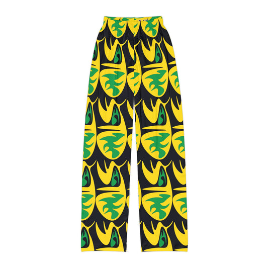 Kids Jungle Vibe Lounge Pants with Fun Leaf Design