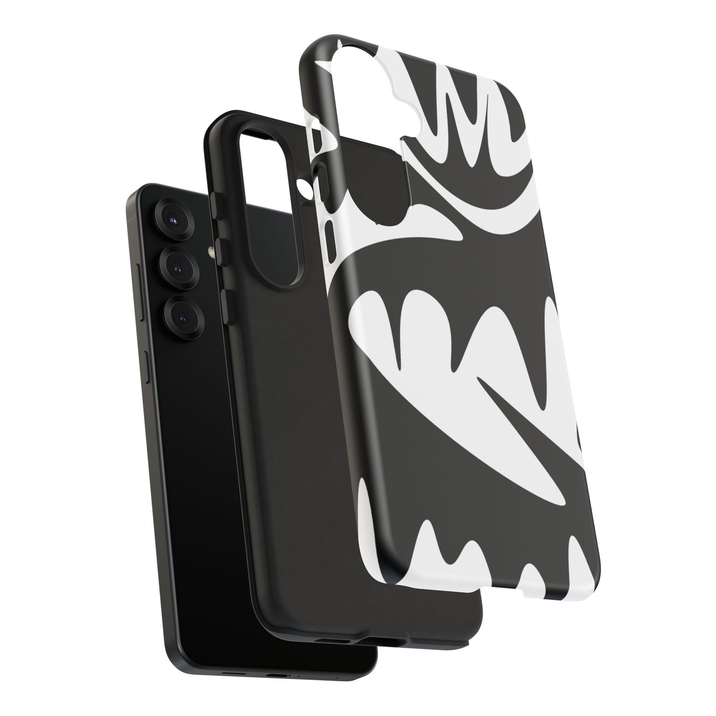 Tough Cases: Bold Black & White Monster Design Phone Case for Trendsetters