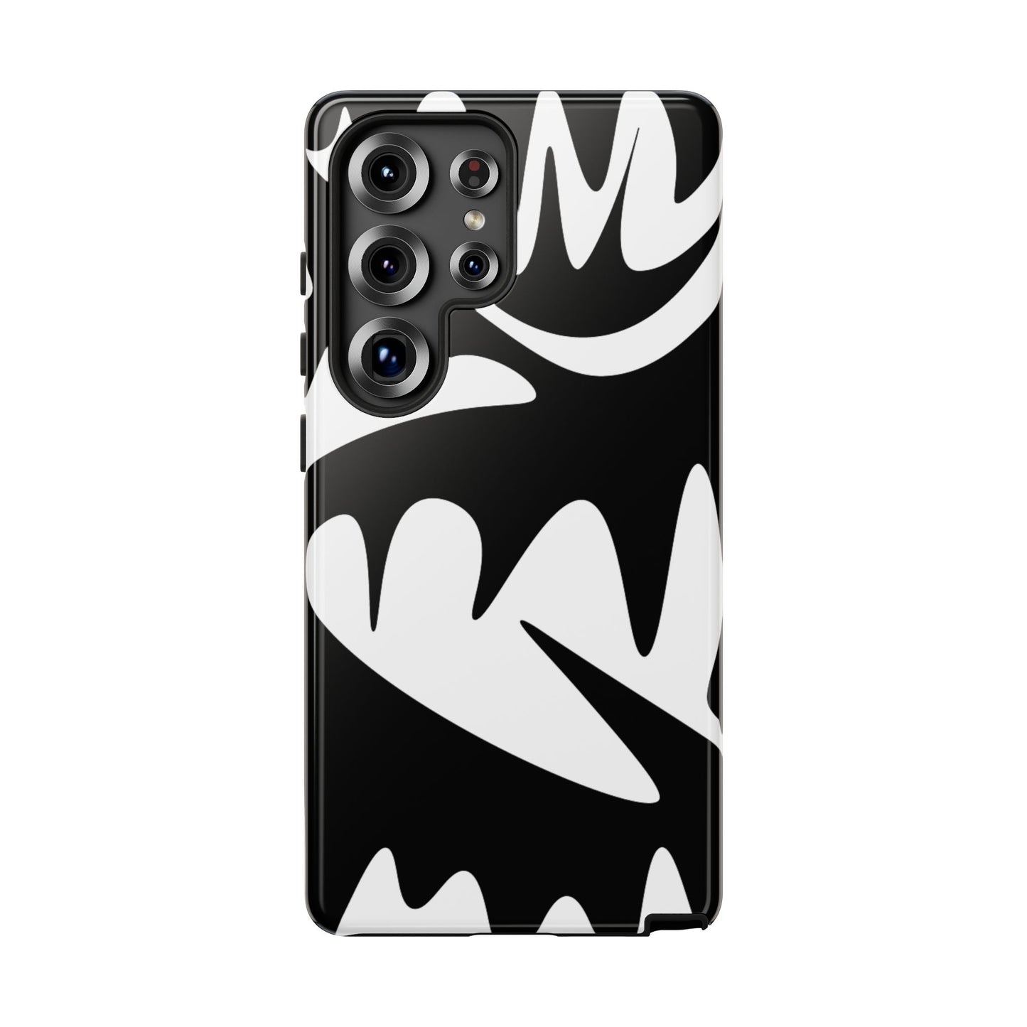 Tough Cases: Bold Black & White Monster Design Phone Case for Trendsetters