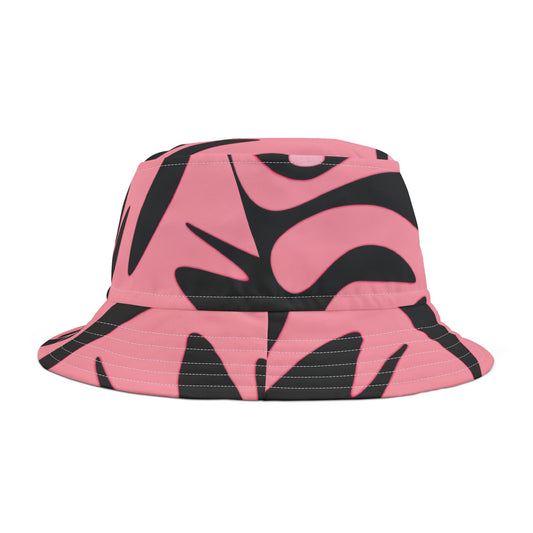 Trendy Pink Abstract Bucket Hat for Fashion Lovers