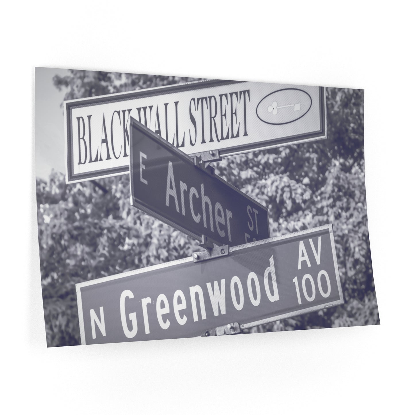Artistic Wall Decals, Black Wall Street Decor, Urban Home Decor, Inspirational Wall Art, Street Sign Decor, Historical Wall Art