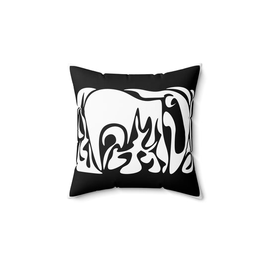 Modern Abstract Black & White Pillow | Stylish Home Decor
