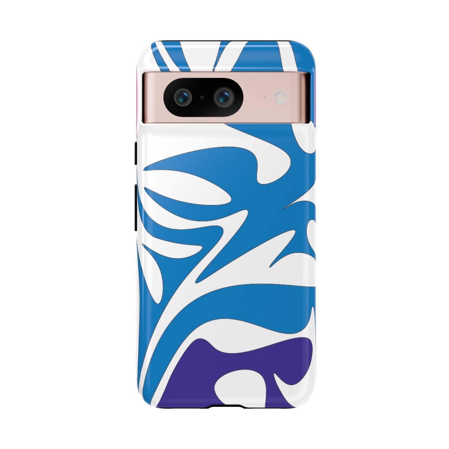 Stylish Tough Phone Case - Blue Abstract Design
