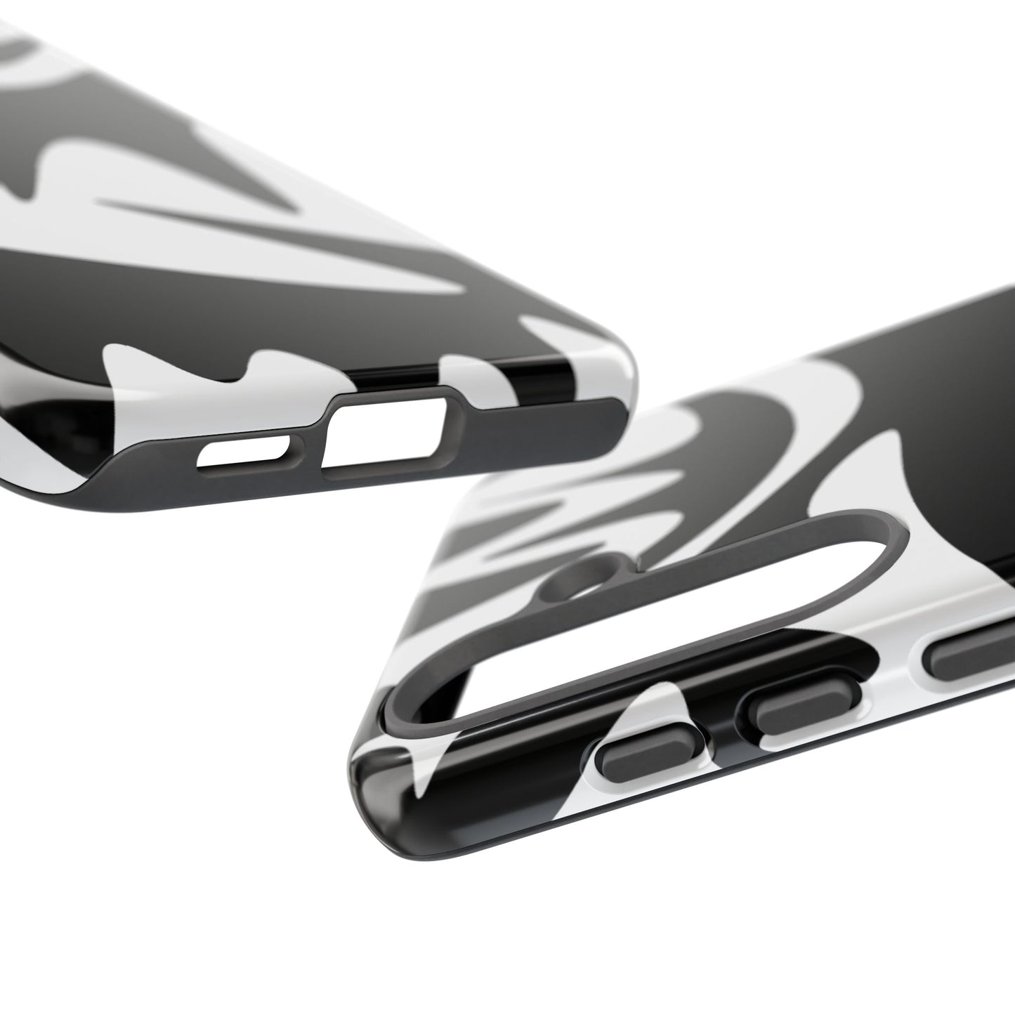 Tough Cases: Bold Black & White Monster Design Phone Case for Trendsetters