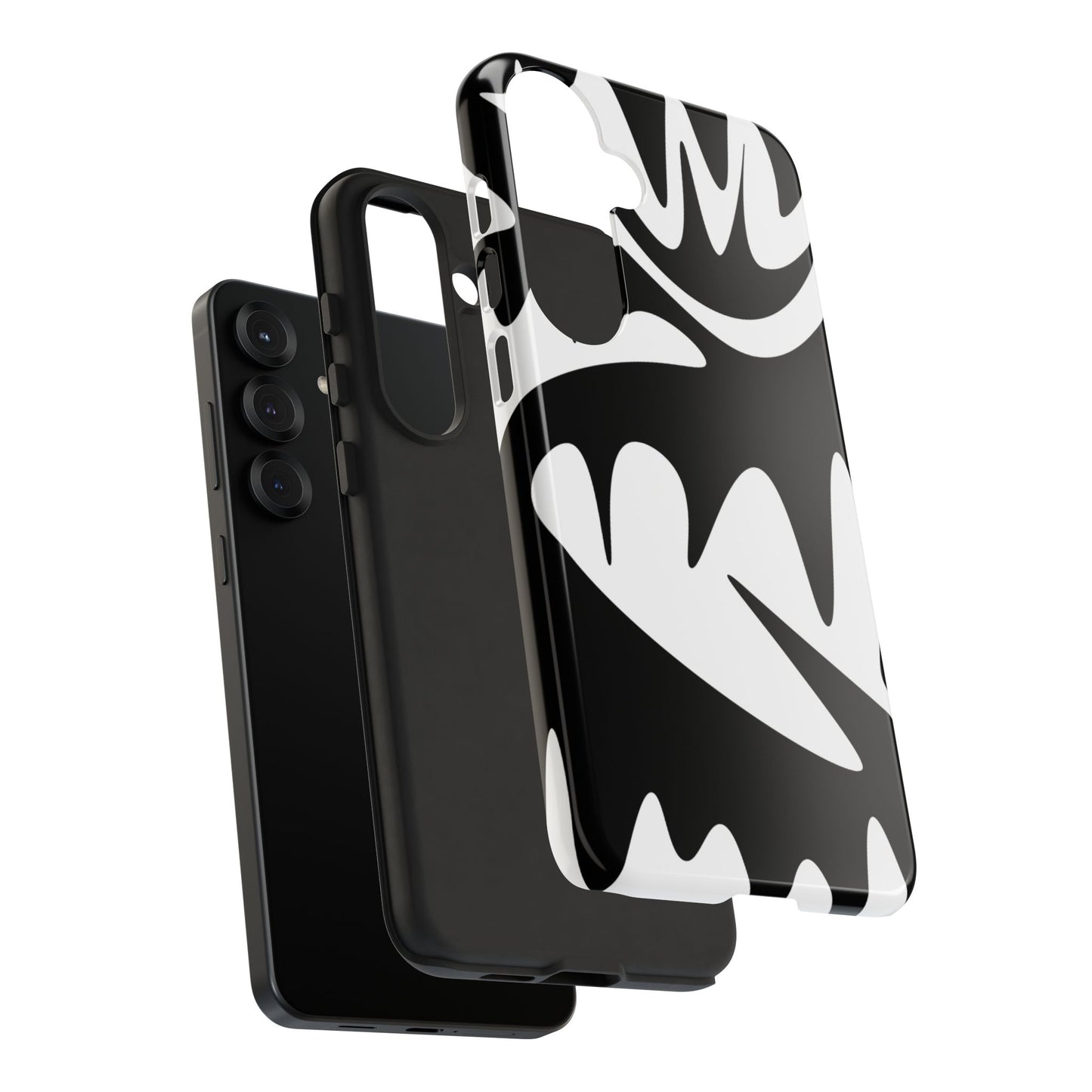 Tough Cases: Bold Black & White Monster Design Phone Case for Trendsetters