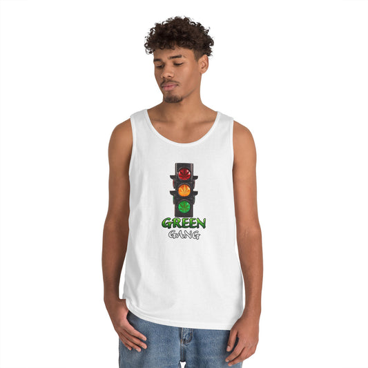 Creative Green Light Unisex Tank Top - Casual Summer Wear, Gift for Music Lovers, Festival Outfit, Trendy Graphic Tee