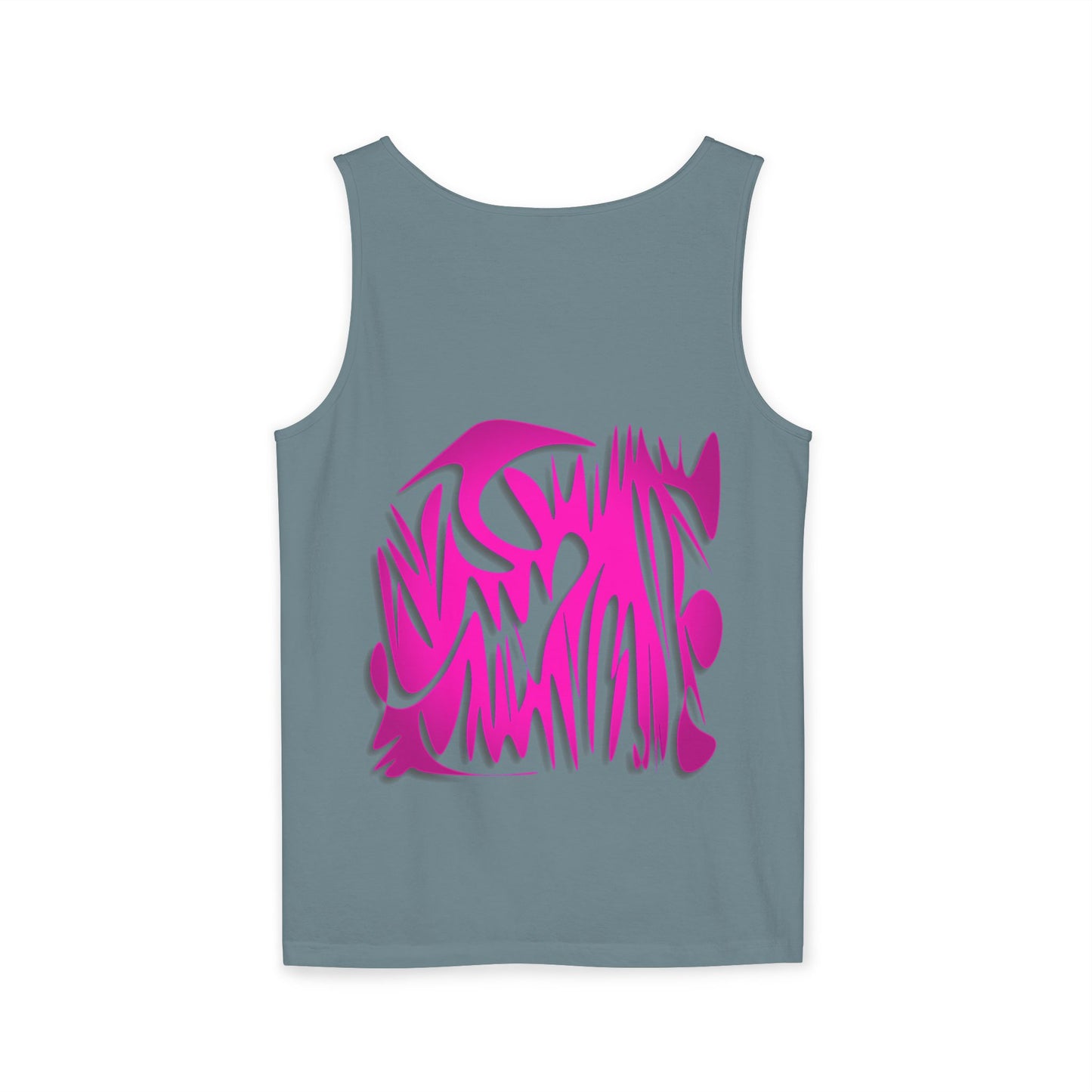 Vibrant Unisex Garment-Dyed Tank Top with Abstract Design