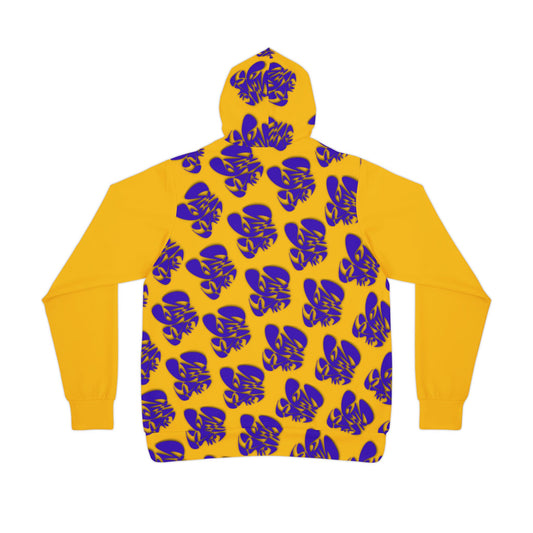 Visionary Athletic Hoodie in Vibrant Yellow and Purple