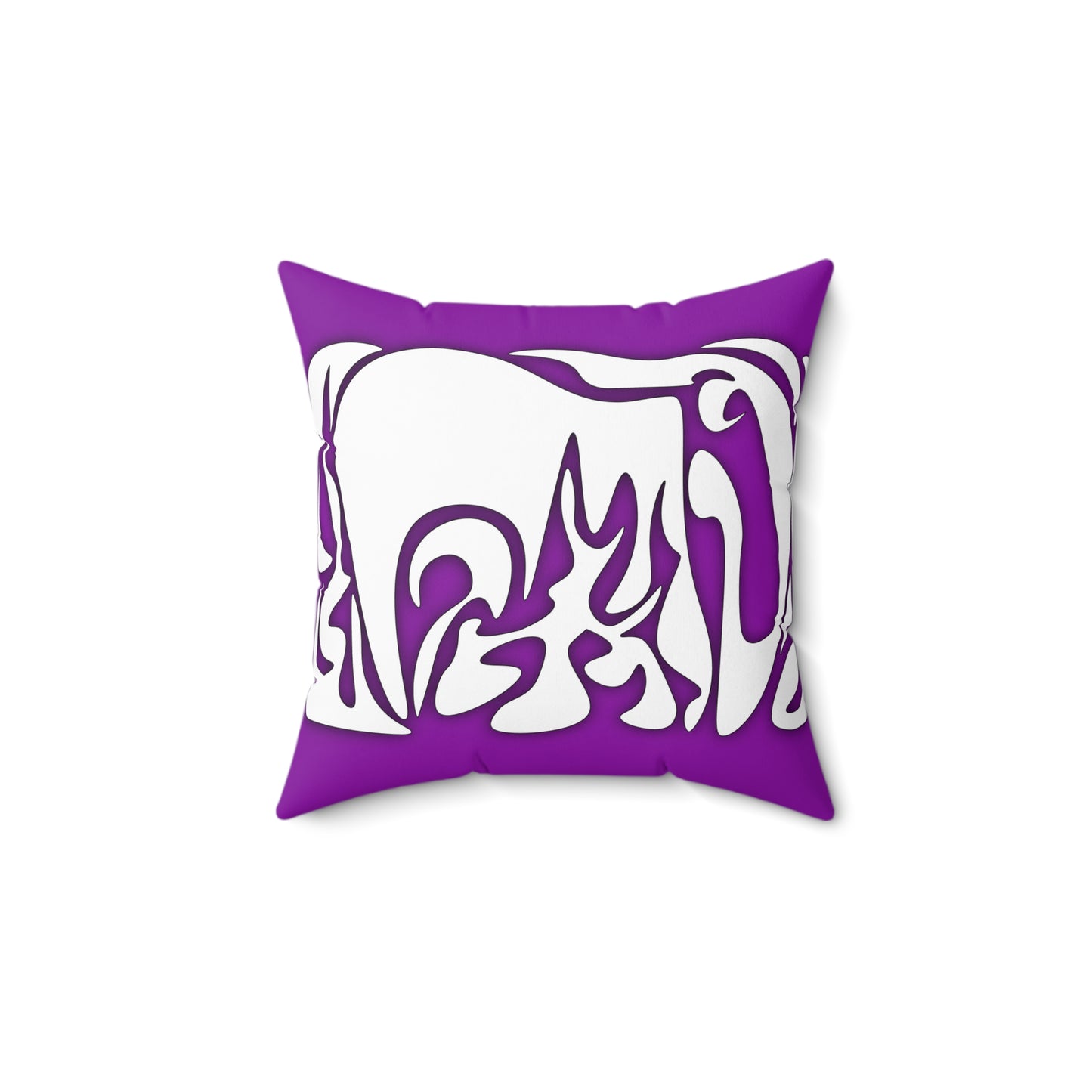 Whimsical Elephant Design Purple Throw Pillow | Cozy Home Decor