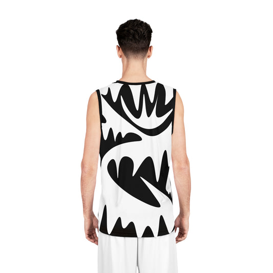 Stylish Basketball Jersey with Abstract Drip Design