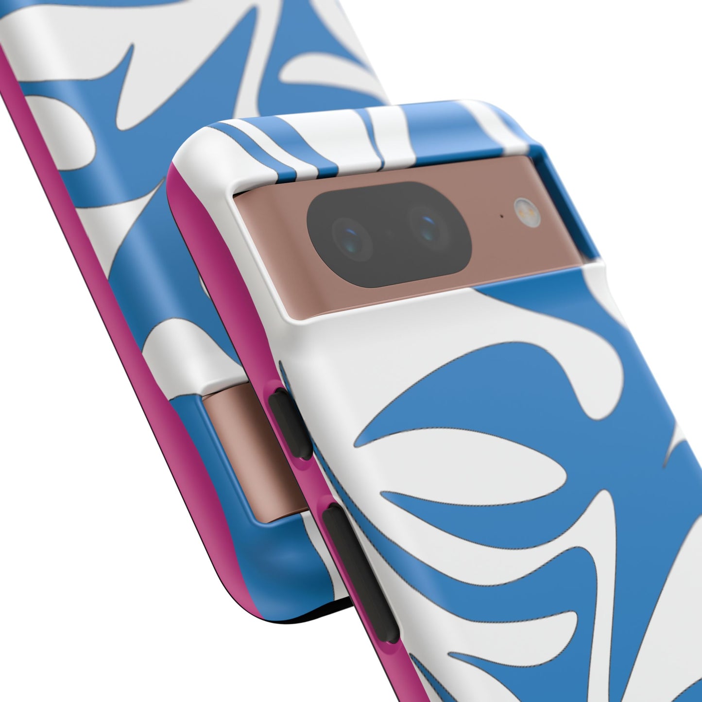 Stylish Tough Phone Case - Blue Abstract Design