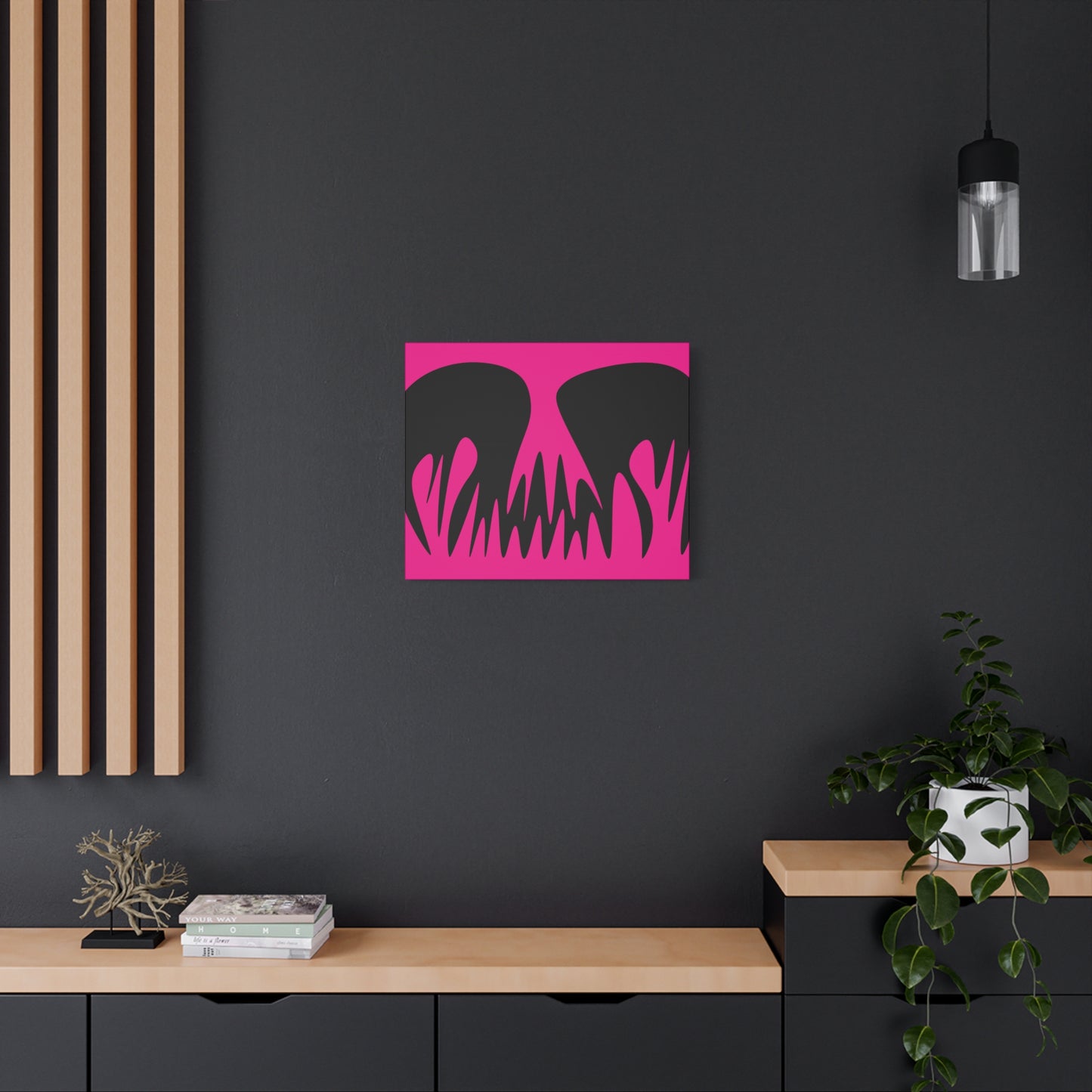 Bold Pink Canvas Art Print - Abstract Wall Decor for Modern Spaces